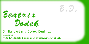 beatrix dodek business card